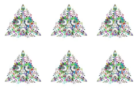 Seamless pattern with abstract ornament. Raster ornaments, background. Seamless Stock Illustration