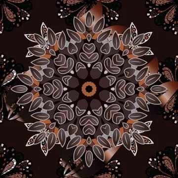 Seamless pattern with abstract ornament. Vector ornaments, background. Seamless Stock Illustration