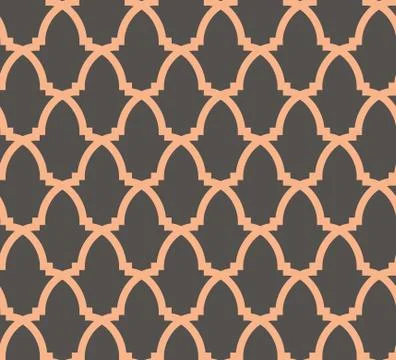 Seamless Pattern Abstract Patchwork With Geometric Ornament In Vintage Asian Stock Illustration