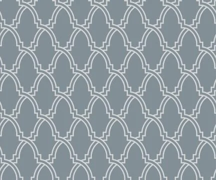 Seamless Pattern Abstract Patchwork With Geometric Ornament In Vintage Asian Stock Illustration