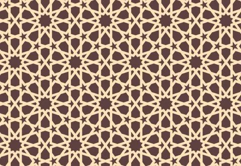 Seamless Pattern Abstract Patchwork With Geometric Ornament In Vintage Asian Stock Illustration