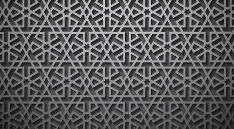 Seamless Pattern Abstract Patchwork With Geometric Ornament In Vintage Asian 스톡 일러스트