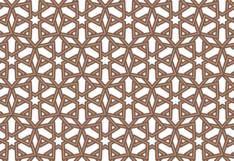 Seamless Pattern Abstract Patchwork With Geometric Ornament In Vintage Asian Stock Illustration