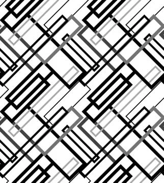 Seamless Pattern Abstract Patchwork With Geometric Ornament In Vintage Asian Stock Illustration