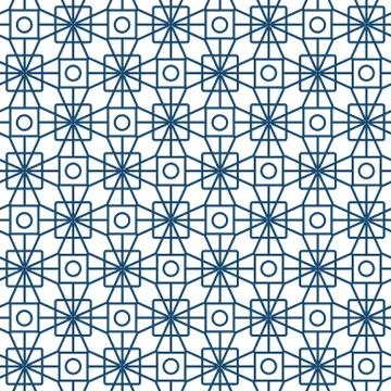 Seamless Pattern Abstract Patchwork With Geometric Ornament In Vintage Asian Illustrazione stock