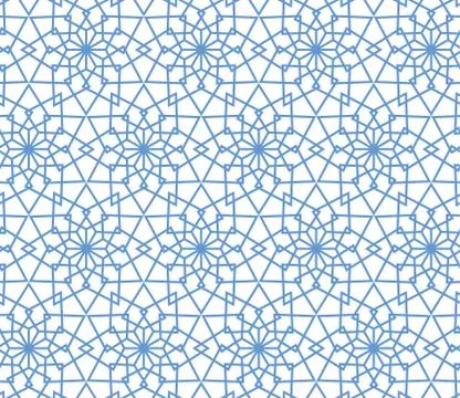 Seamless Pattern Abstract Patchwork With Geometric Ornament In Vintage Asian Stock Illustration