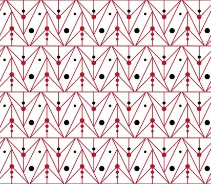 Seamless Pattern Abstract Patchwork With Geometric Ornament In Vintage Asian Illustrazione stock