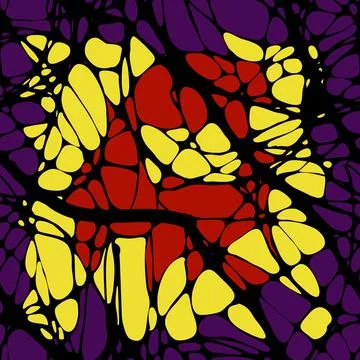 Seamless pattern with abstract patterns, lines. Neuro graphics. Black lines on Stock Illustration