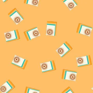 Seamless pattern abstract poster finding inspiration in 70s design Stock Illustration