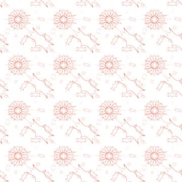 Seamless Pattern. Abstract Psychedelic Art Background. Vector Il Stock Illustration