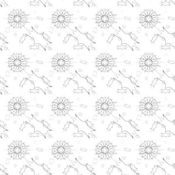 Seamless Pattern. Abstract Psychedelic Art Background. Vector Il Stock Illustration