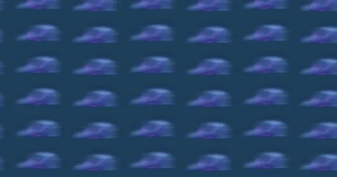 Seamless Pattern of Abstract Purple-Blue Clouds Against a Deep Navy Background Stock Footage 309893999
