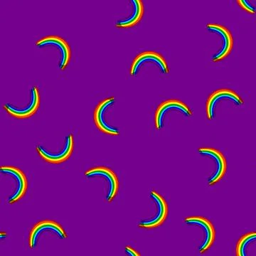 Seamless pattern abstract rainbow cartoon vector Stock Illustration