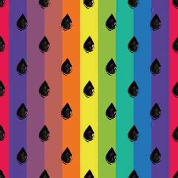 Seamless pattern with abstract raindrops Stock Illustration