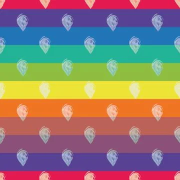 Seamless pattern with abstract raindrops Stock Illustration