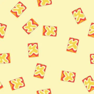 Seamless pattern abstract retro pattern creating colorful wavy shapes Stock Illustration