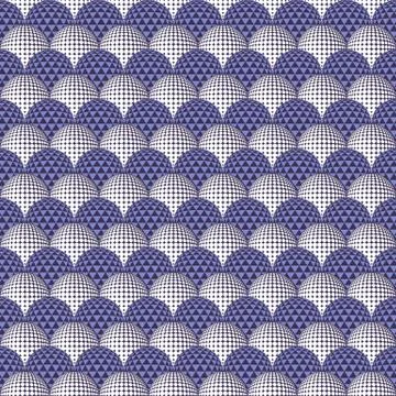 Seamless pattern with abstract round 3d halftone sphere 스톡 일러스트