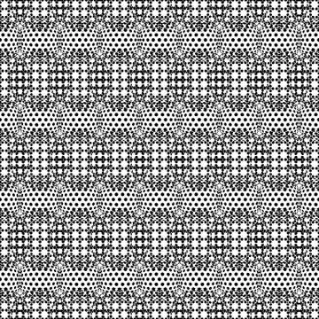 Seamless pattern with abstract round 3d halftone sphere 스톡 일러스트