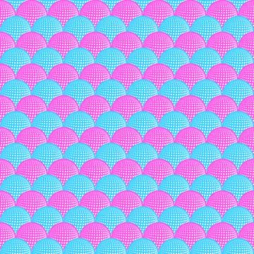 Seamless pattern with abstract round 3d halftone sphere 스톡 일러스트
