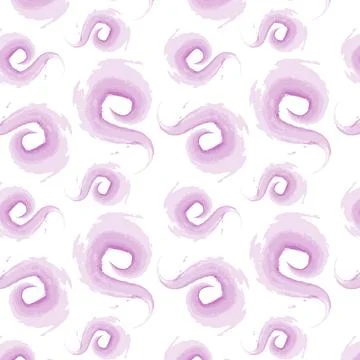 Seamless pattern of abstract rounded brush strokes in trendy shades in a Stock Illustration