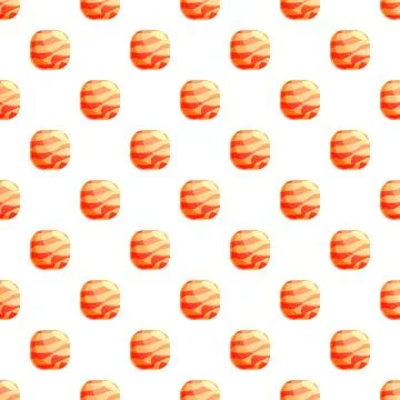 Seamless pattern with abstract rounded orange shapes 스톡 일러스트