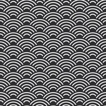 Seamless pattern abstract scales simple Nature seamless pattern with japanese Stock Illustration