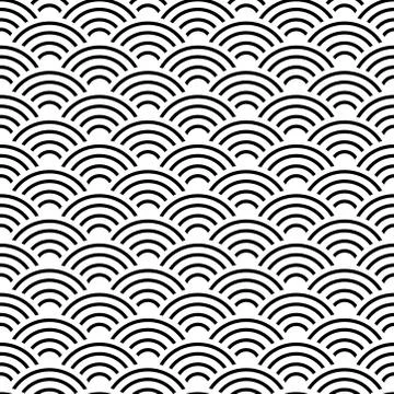 Seamless pattern abstract scales simple Nature seamless pattern with japanese Stock Illustration