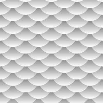 Seamless pattern abstract scales simple background with circle pattern white  Stock Illustration