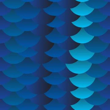 Seamless pattern abstract scales simple background with japanese circle patte Stock Illustration