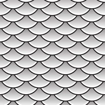 Seamless pattern abstract scales simple background with circle pattern white  Stock Illustration
