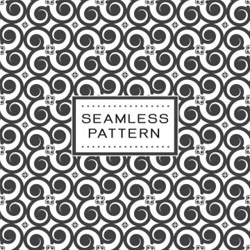 Seamless pattern with abstract shape and simple geometric concept. Stock Illustration