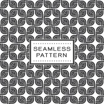 Seamless pattern with abstract shape and simple geometric concept. Stock Illustration