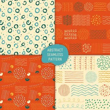 Seamless pattern abstract shape doodle object boundless texture vase jug jar Illustrazione stock