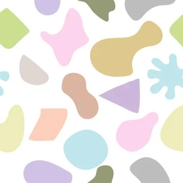 Seamless pattern of abstract shapes in boho style for decorating children's p Illustrazione stock