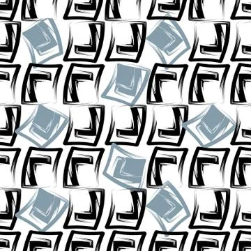 Seamless pattern with abstract shapes Stock Illustration