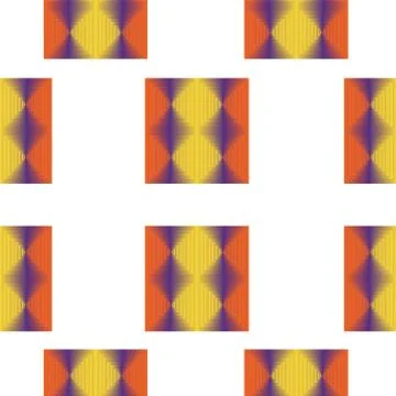 Seamless pattern with abstract shapes - yellow - purple and orange colors Stock Illustration