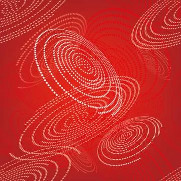 Seamless pattern with abstract space red circles Illustrazione stock