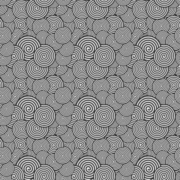 Seamless Pattern. Abstract spiral Psychedelic Art Background. Ve Illustrazione stock