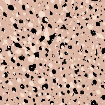Seamless pattern with abstract spots. Vector illustration. Stock Illustration