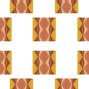 Seamless pattern with abstract squares in yellow and brown colors Stock Illustration