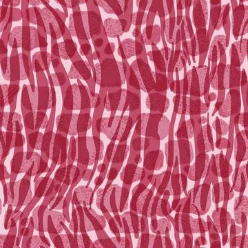 Seamless pattern with abstract stripes zebra and giraffe skin. Animal print in a Stock Illustration