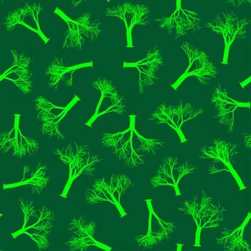 Seamless pattern with abstract stylized trees. Vector illustration Stock Illustration