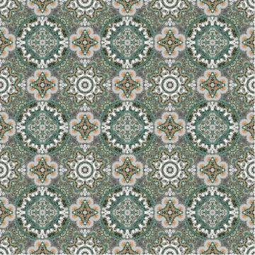 Seamless pattern. Abstract texture with abstract flowers. Endless vector Illustrazione stock