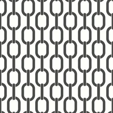 Seamless pattern. Abstract texture with chains. Vector stylish monochrome pri Stock Illustration