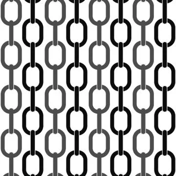 Seamless pattern. Abstract texture with chains. Vector stylish monochrome pri Stock Illustration