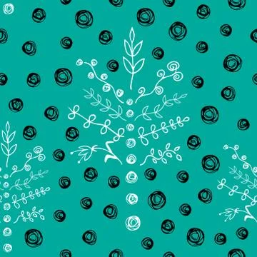 Seamless pattern with abstract trees eps10 Stock Illustration