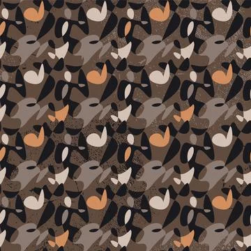 Seamless pattern with abstract vector wave shapes Illustrazione stock