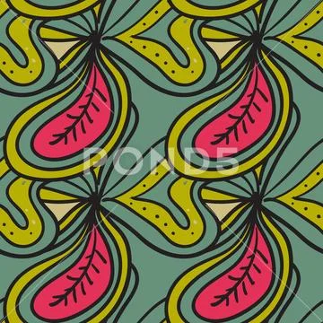 Seamless pattern abstract vegetation texture Иллюстрация