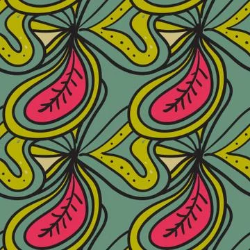 Seamless pattern abstract vegetation texture Stock Illustration