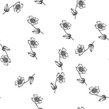Seamless pattern abstract violet sketch hand drawn Stock Illustration